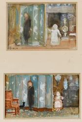 Studies for a Portrait of Frederica with Screen, 1878